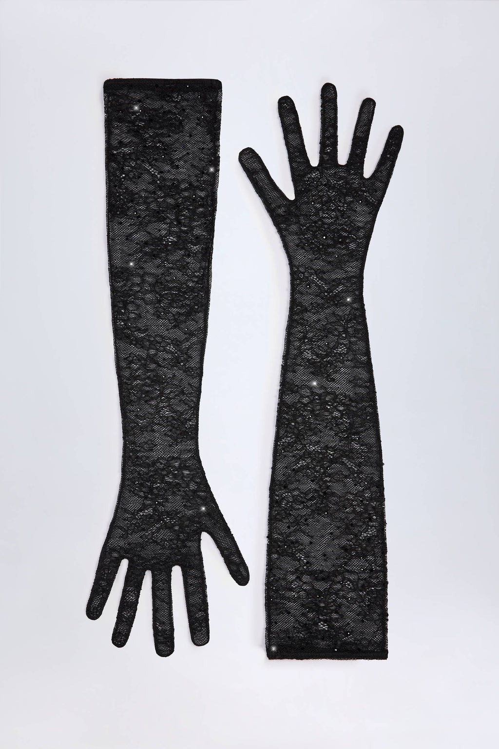 Lace Gloves in Black