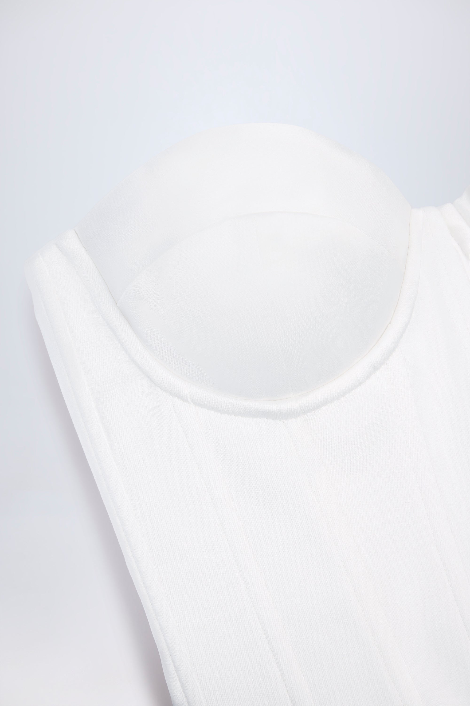 Lace-Up Corset Top in White