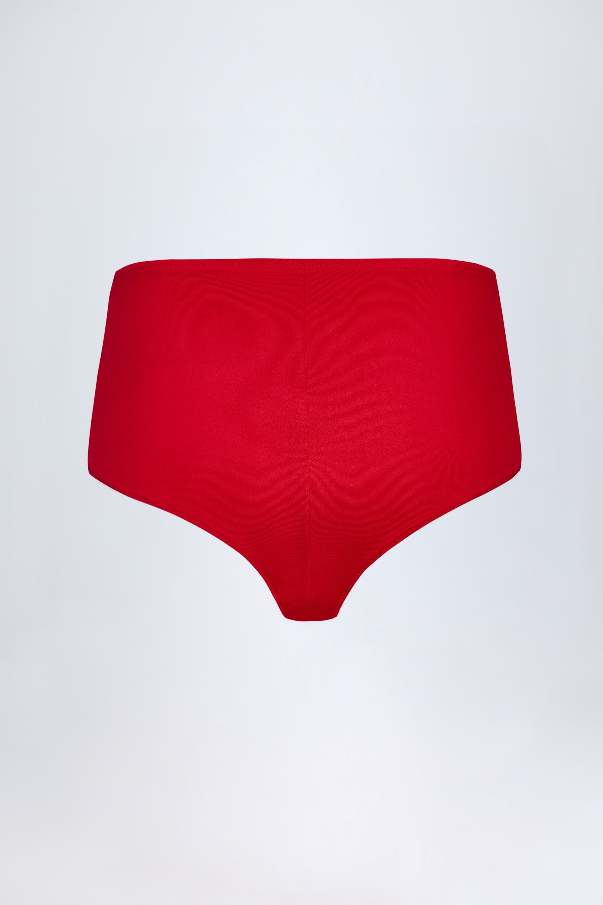 Slinky Jersey Low-Rise Hotpants in Fire Red
