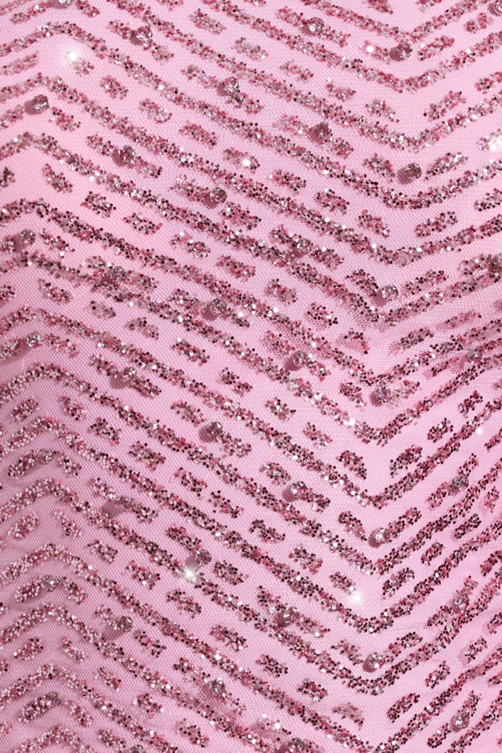 Embellished Asymmetric Scarf-Detail Top in Pink