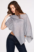 Sheer Jersey Poncho in Grey