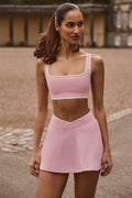 Soft Active Crossover Mini Skort in Powder Pink