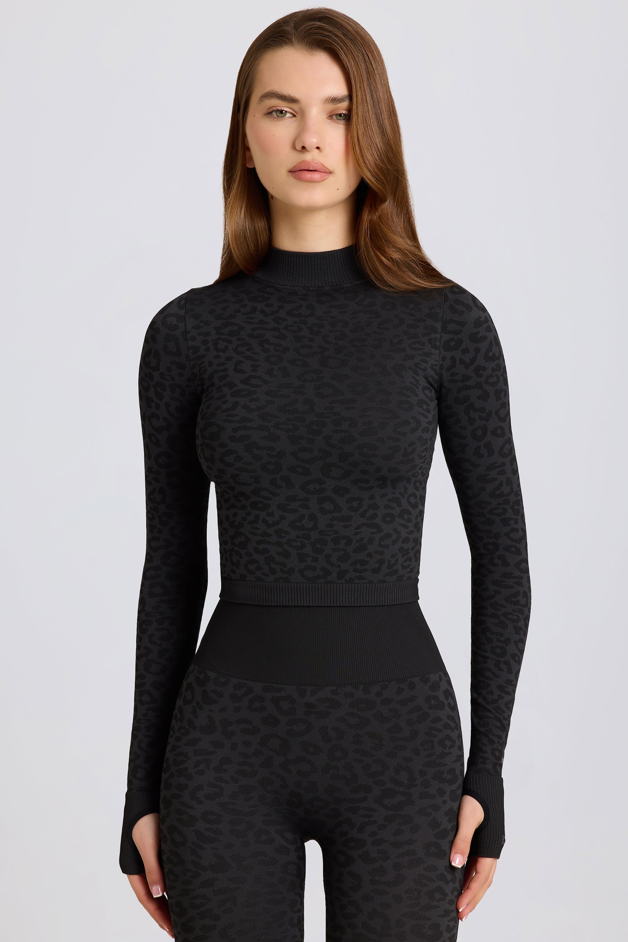 Thermal Long Sleeve Top in Black