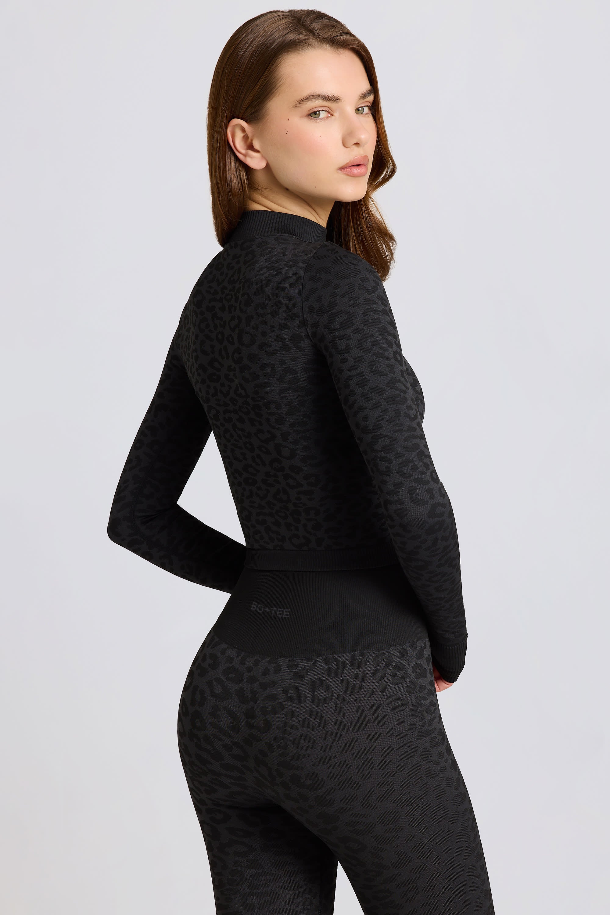 Thermal Long Sleeve Top in Black