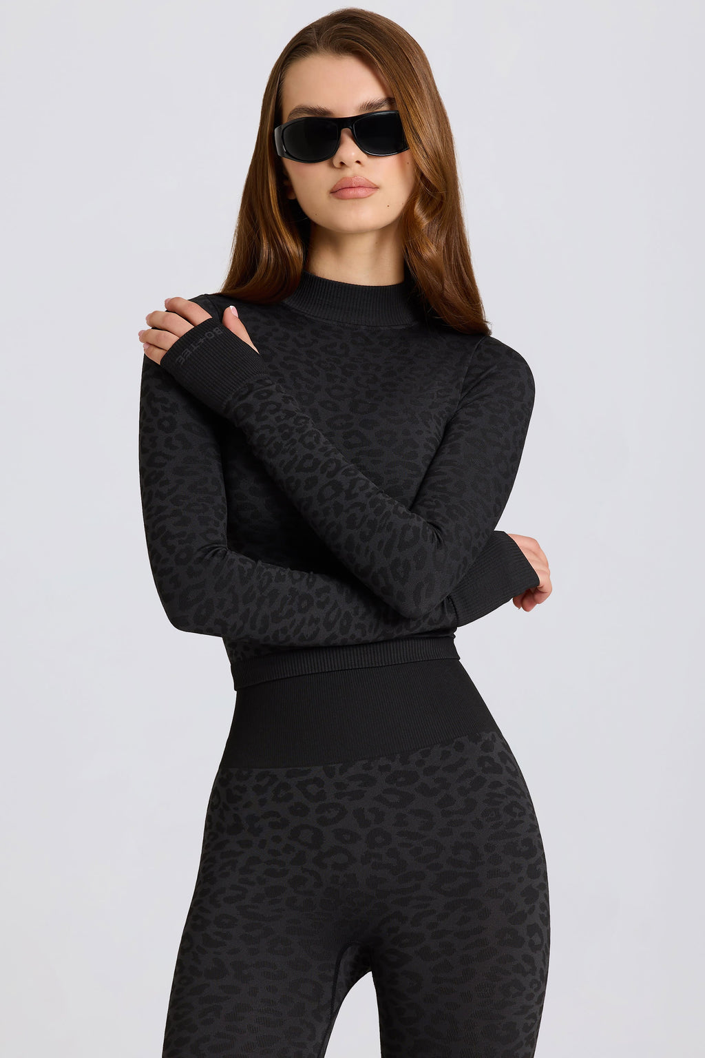 Thermal Long Sleeve Top in Black