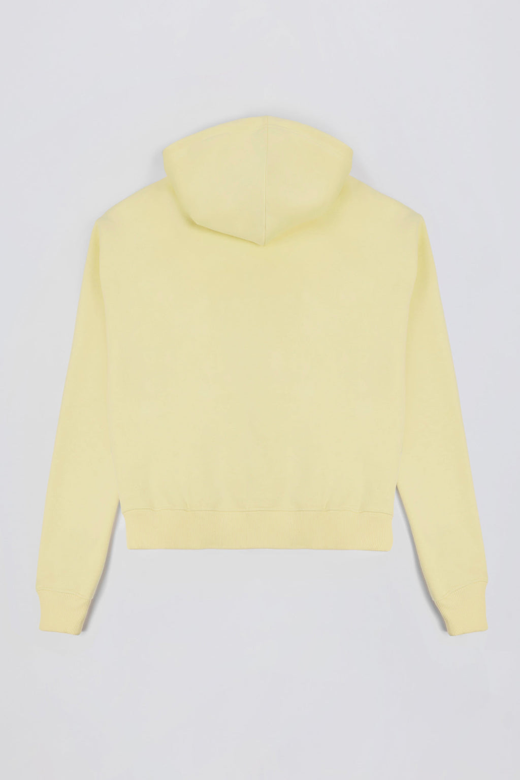 Embroidered Oversized Hoodie in Soft Yellow