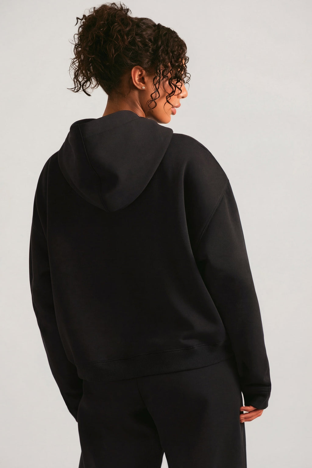 Acid Wash Oversized Hoodie in Black