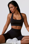 Cut Out Define Luxe Sports Bra in Black