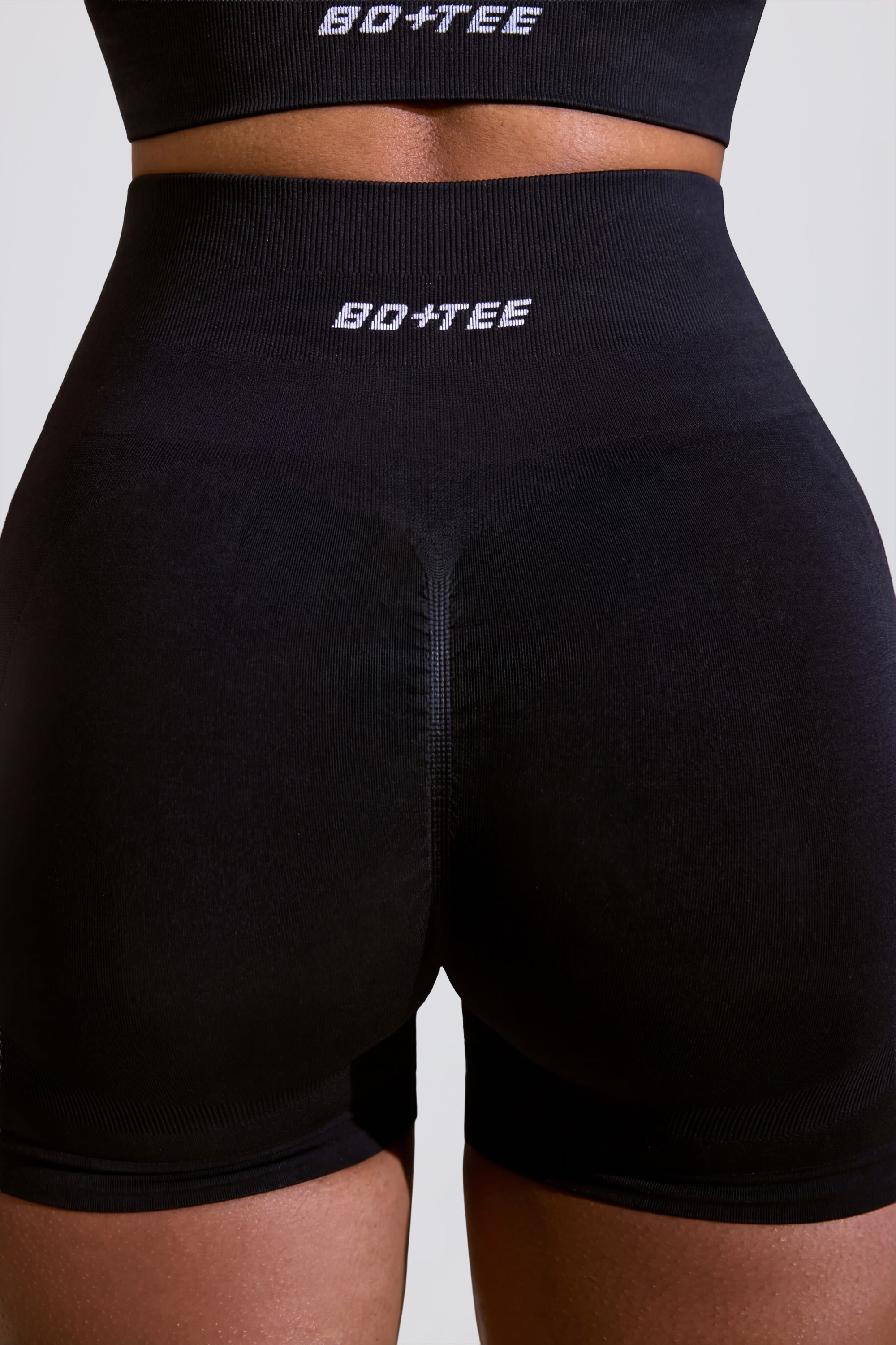 High Waist Define Luxe Mini Shorts in Black