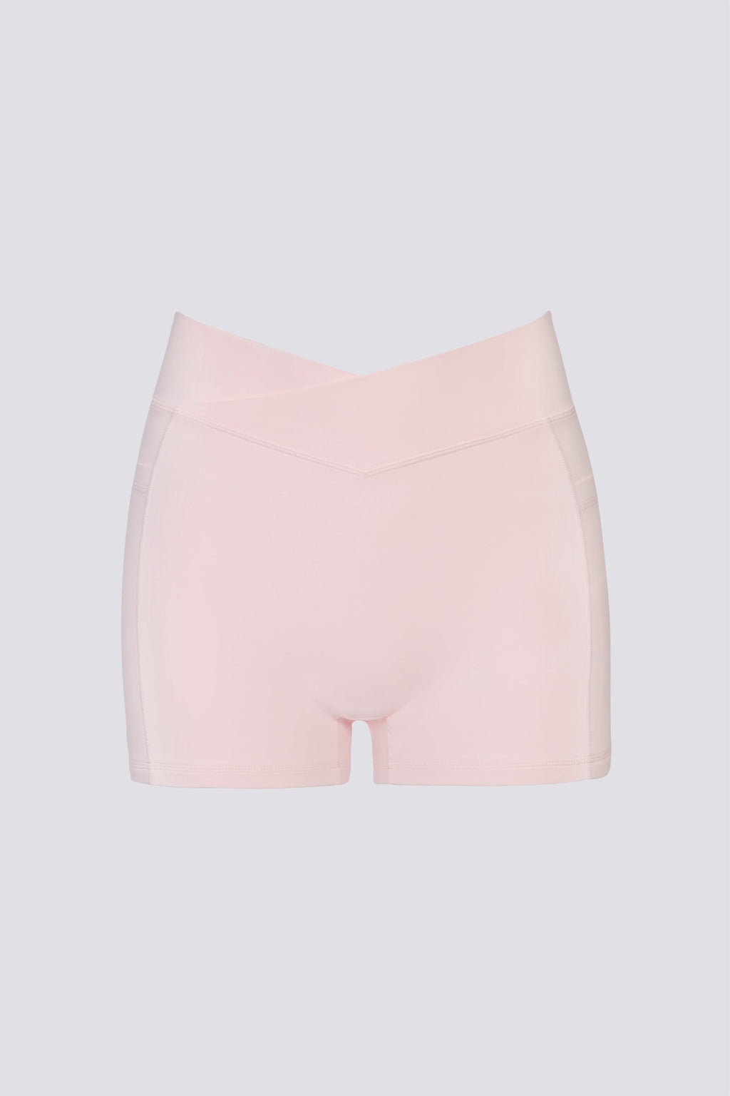 Soft Active V-Waist Pocket Mini Shorts in Ballet Pink