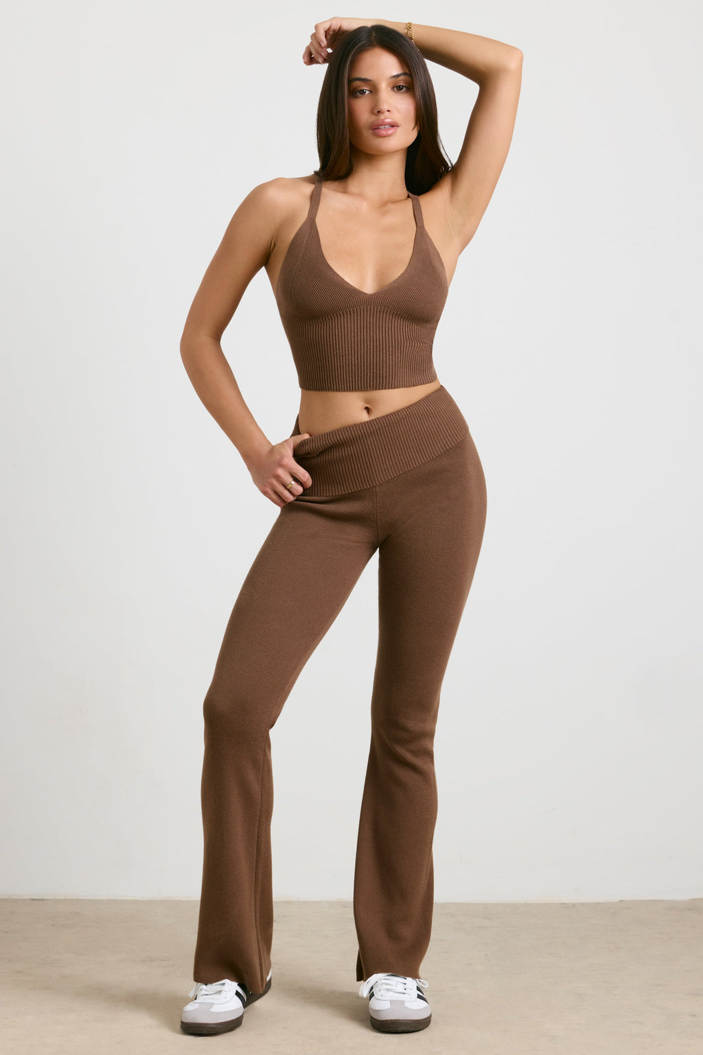 Chunky Knit Tank Top in Coco