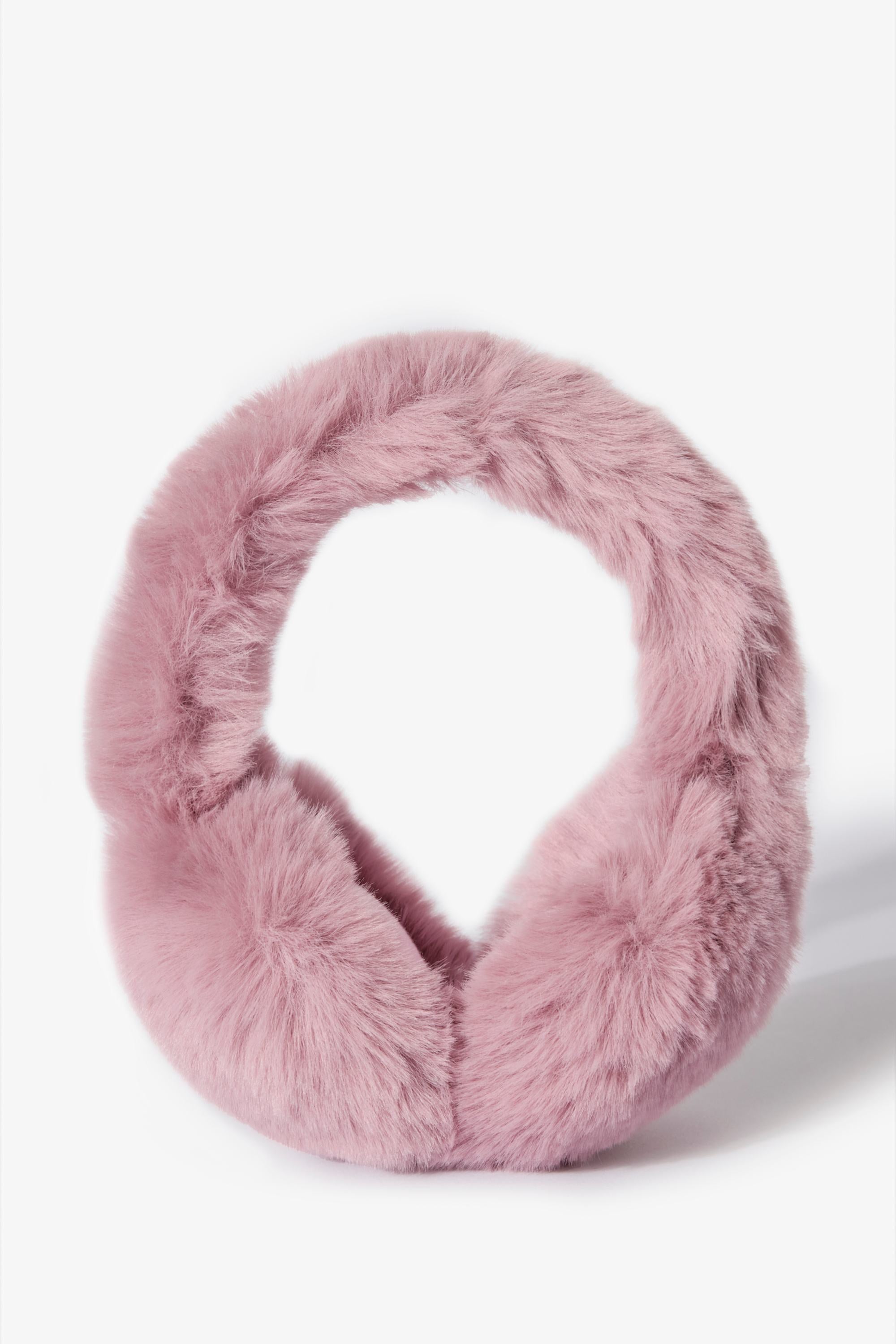 Faux-Fur Earmuffs in Powder Pink
