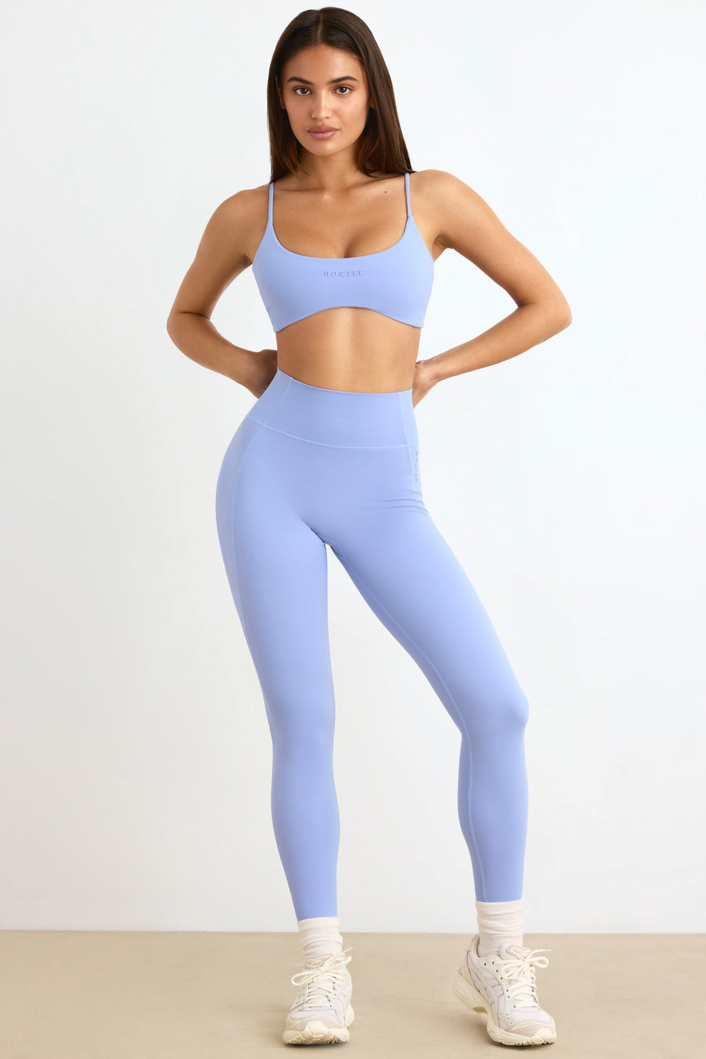 Soft Active High-Waist Leggings in Lavender Blue