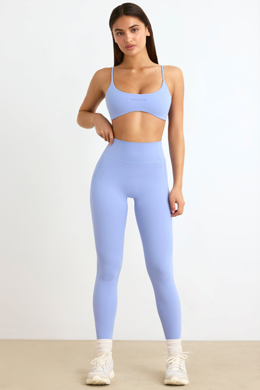 Soft Active High-Waist Leggings in Lavender Blue