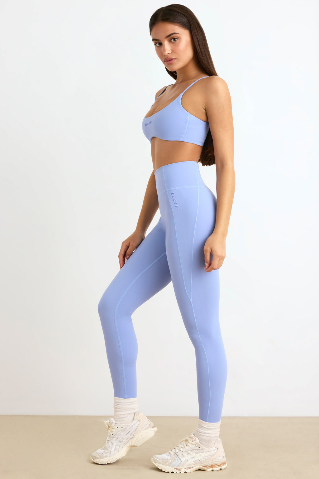 Soft Active High-Waist Leggings in Lavender Blue