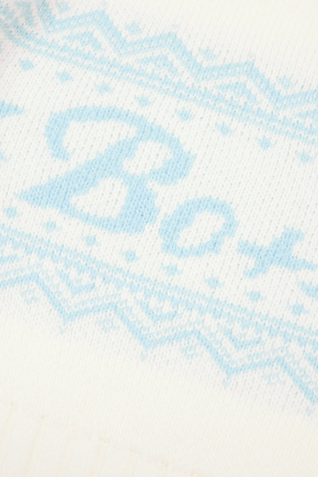 Jacquard-Knit Cropped Jumper in Ivory