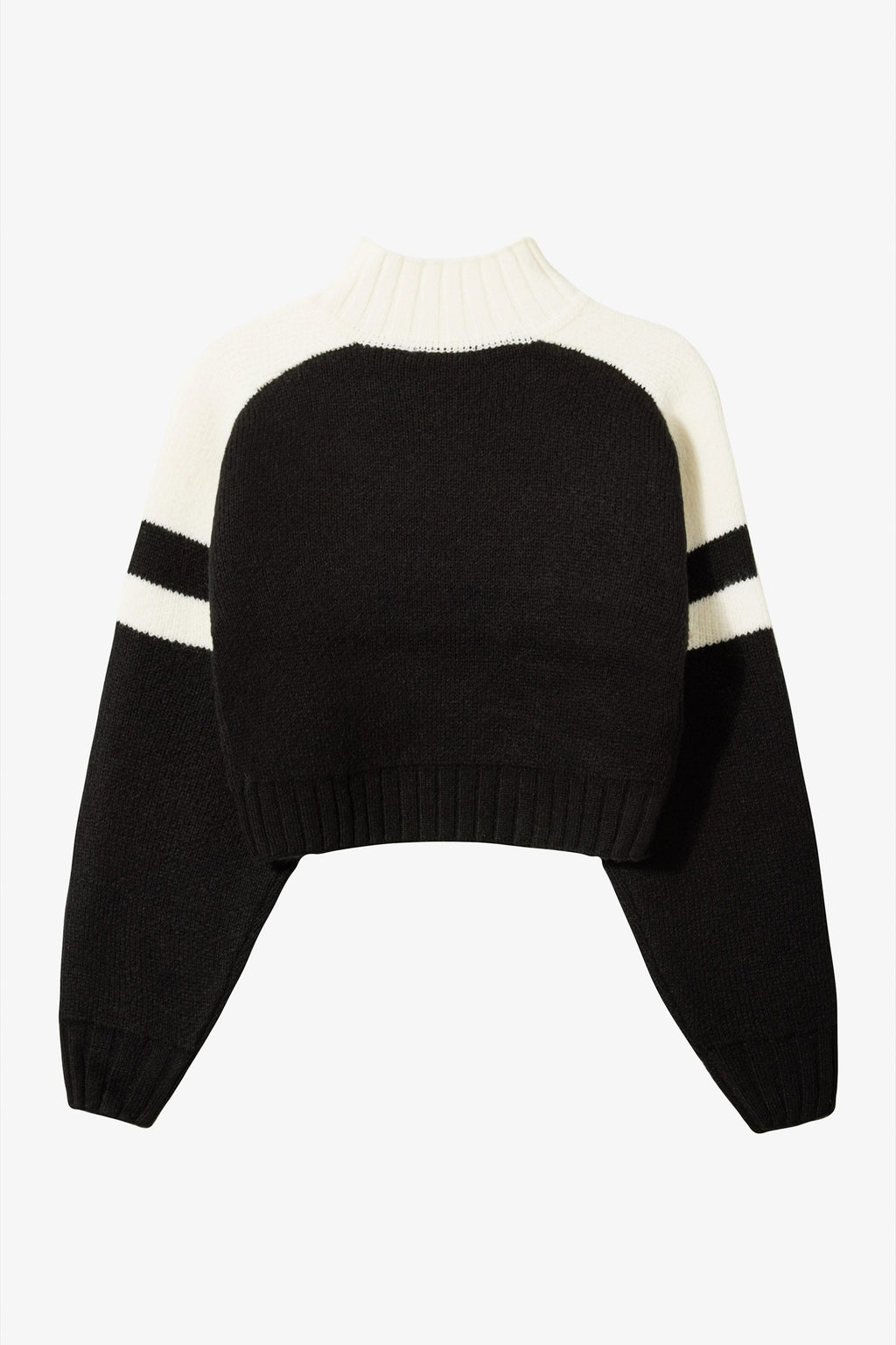 Knit Logo Cropped Jumper in Black