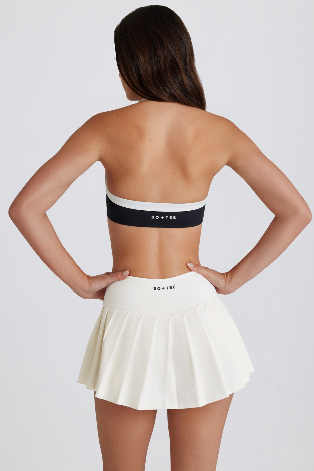 Soft Active Low-Rise Pleated Tennis Skort in Ivory