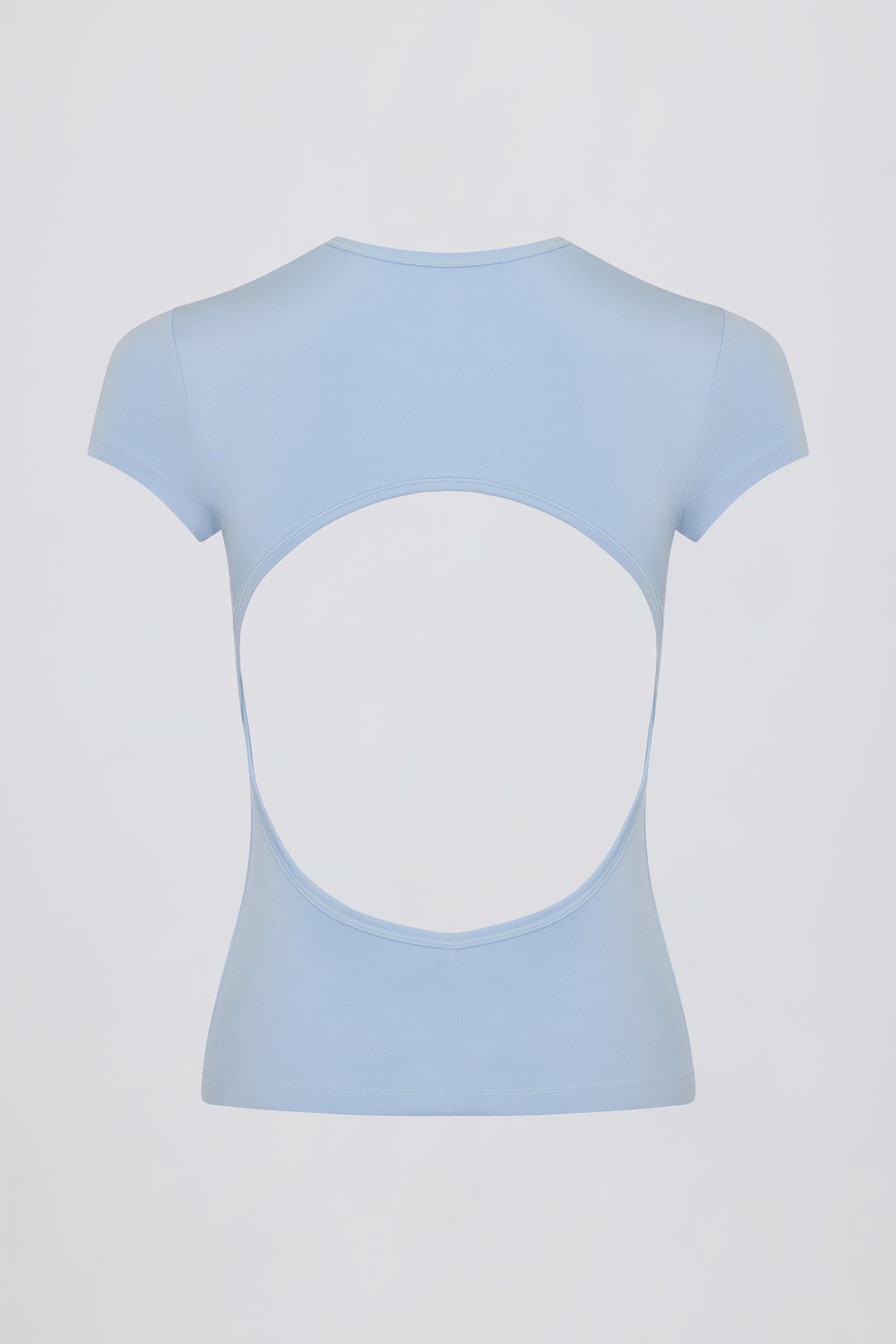 Cut-Out Longline T-Shirt in Sky