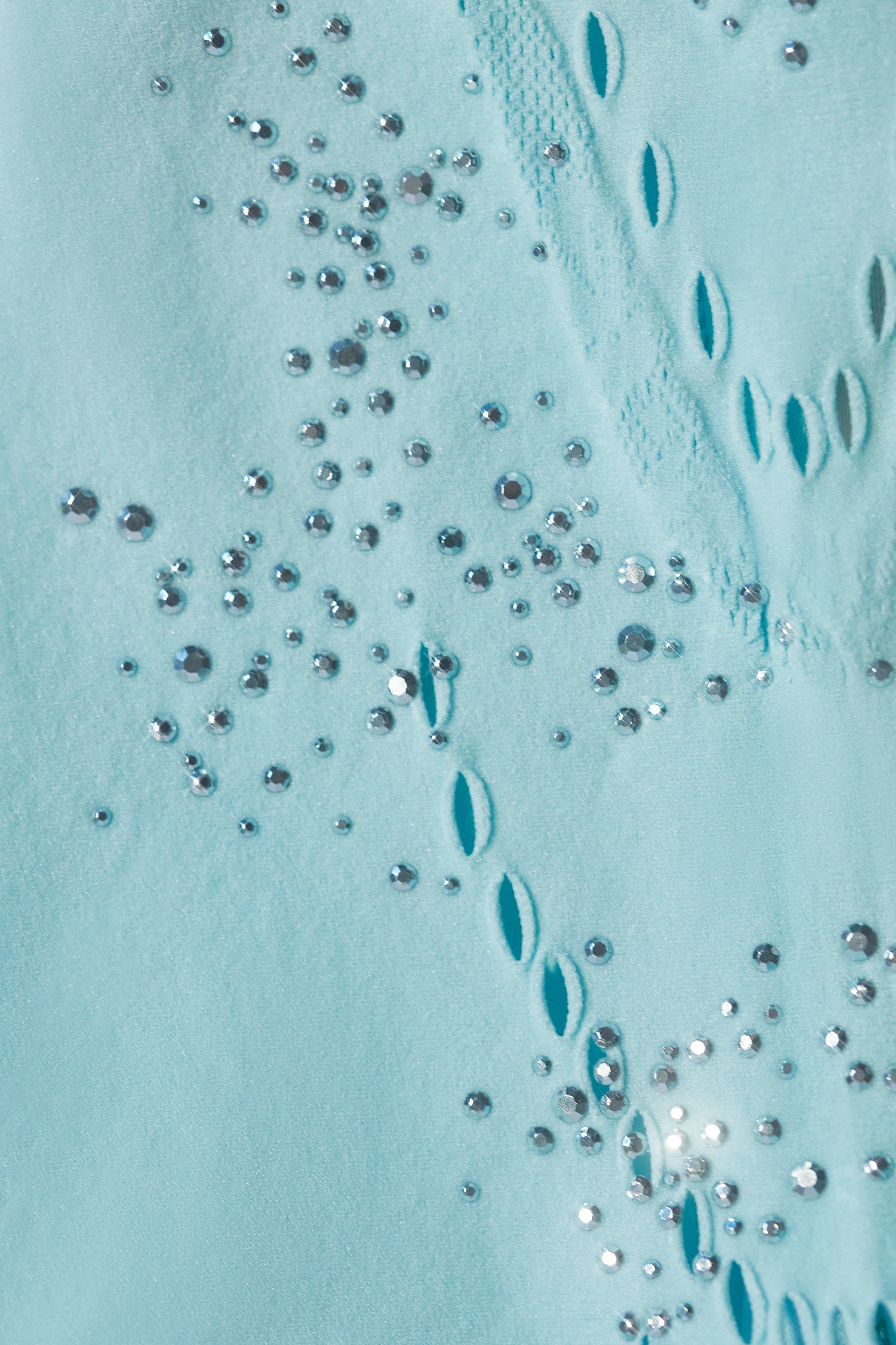 Embellished Cropped Shrug in Ice Blue