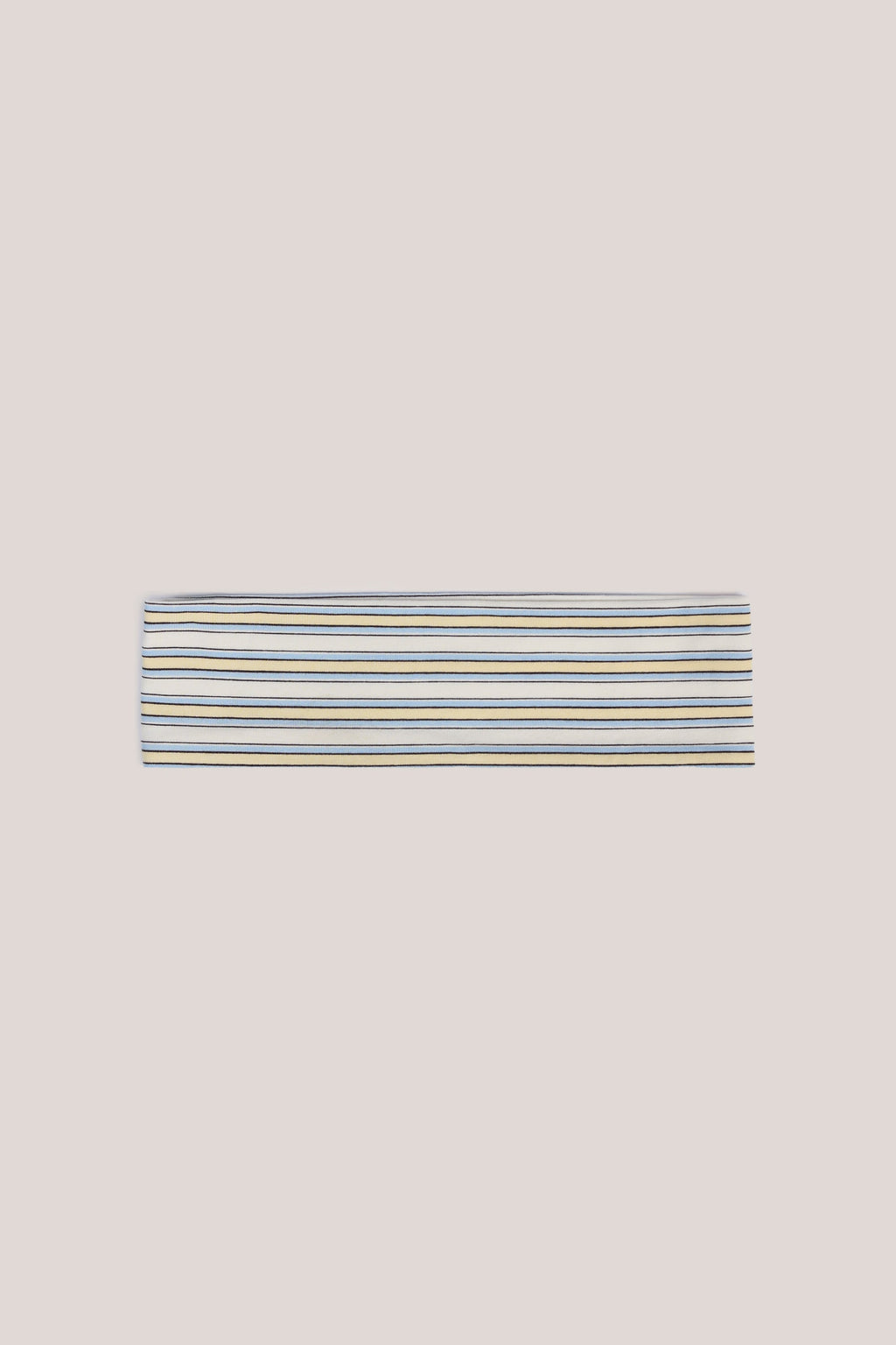 Modal Ribbed Headband in Blue & Yellow Stripe