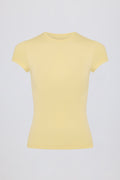 Cut-Out Longline T-Shirt in Lemon