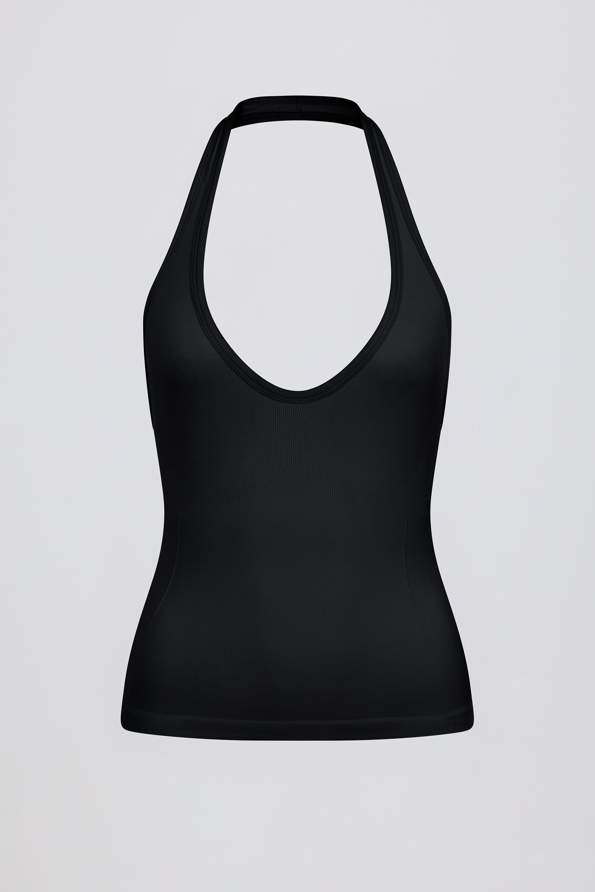 Define Luxe Halterneck Tank Top in Black
