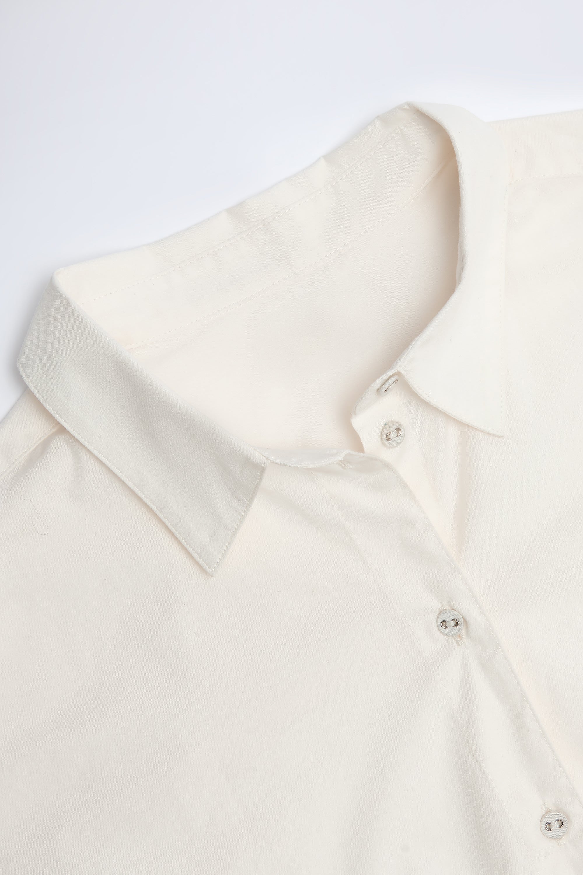 Oversized Cotton-Poplin Shirt in White