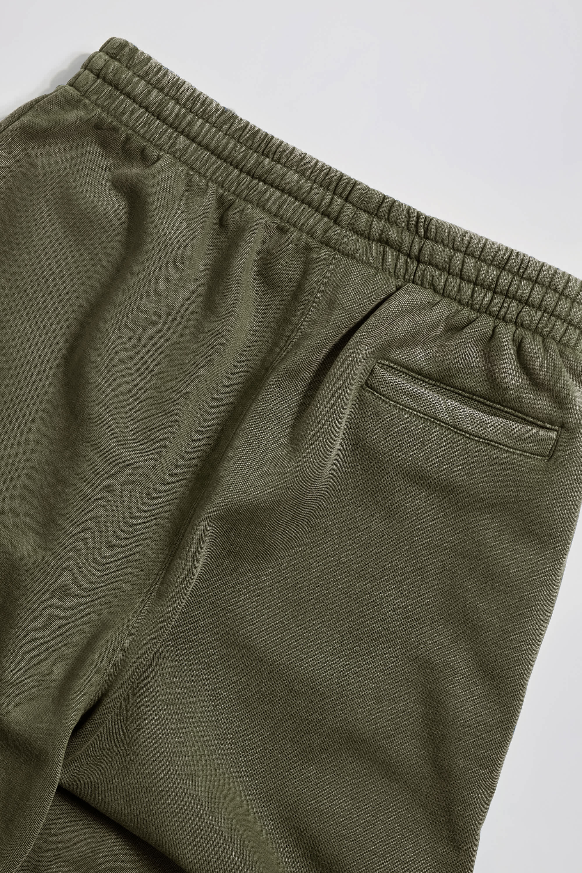 Soft Cotton Mid-Rise Wide-Leg Joggers in Light Green